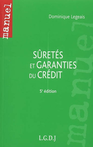 Sûretés et garanties du crédit