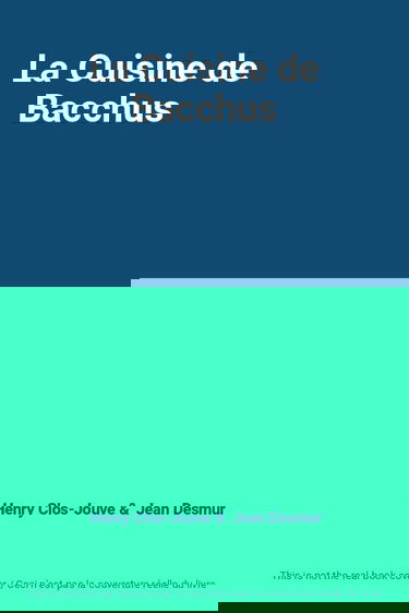 La Cuisine de Bacchus