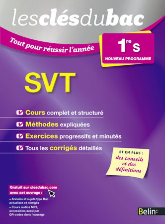 SVT 1re S : nouveau programme