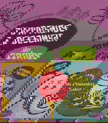 J'apprends a dessiner les contes en cadeau 2 transferts pour T shirt