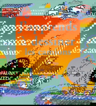 J'apprends à dessiner les camions: Avec un magnet puzzle