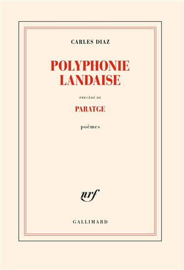 Polyphonie landaise. Paratge : poèmes