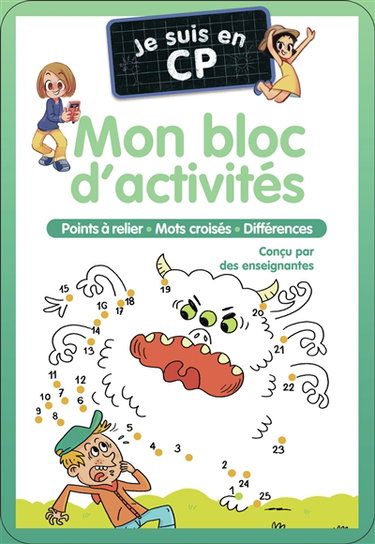 Couverture de Je suis en CP : mon bloc d'activités : points à relier, mots-croisés, différences