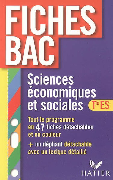 Sciences économiques et sociales terminale ES