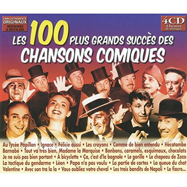 Couverture de Les 100 Plus Grands Succès des Chansons Comiques par Compilation