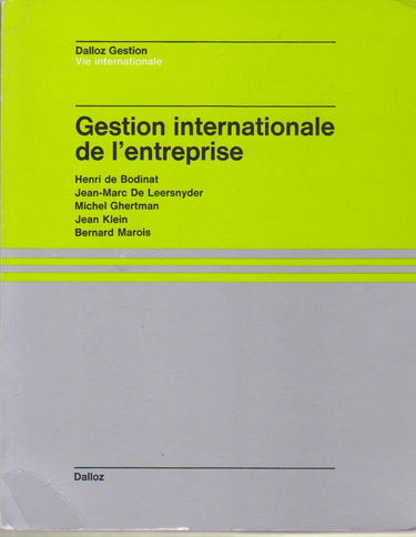 Gestion internationale de l'entreprise