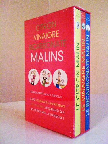 Couverture de Citron, Vinaigre, Bicarbonate MALINS COFFRET 3 LIVRES Michel Droulhiole - Julie Frédérique