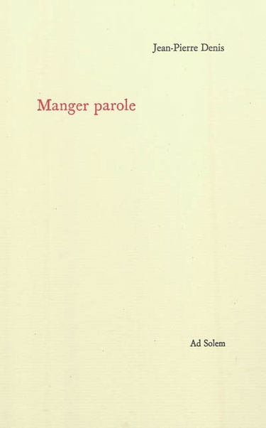 Manger parole