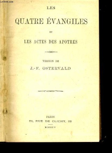 Couverture de LES QUATRES EVANGILES ET LES ACTES DES APOTRES