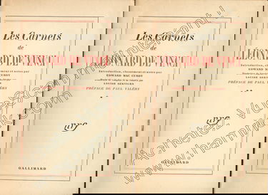 Les carnets de Léonard de Vinci En deux volumes Nrf Gallimard 1951 Introduction Classement et notes par Edward Mac Curdy Préface de Paul Valéry
