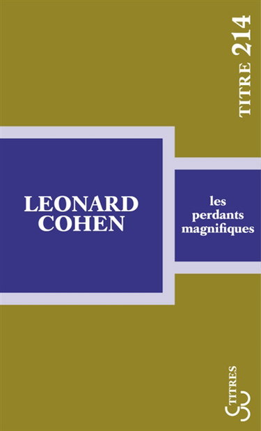 Couverture de Les perdants magnifiques par Leonard Cohen