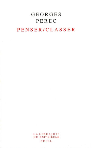 Penser, classer