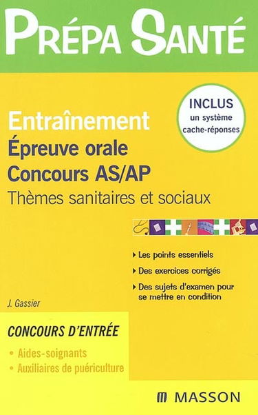 Entraînement, épreuve orale, concours AS-AP : thèmes sanitaires et sociaux