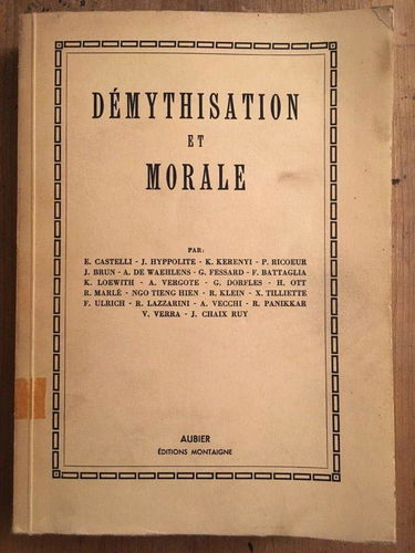 Démythisation et morale