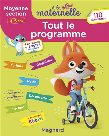 Couverture de A la maternelle, moyenne section, 4-5 ans : tout le programme