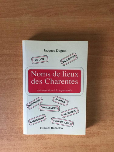 Noms de lieux des Charentes