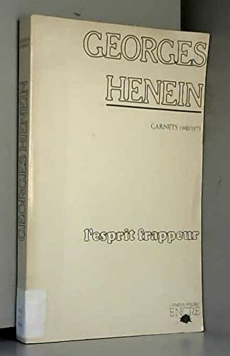 Couverture de L'Esprit frappeur : Carnets 1940-1973 (L'Atelier du possible)