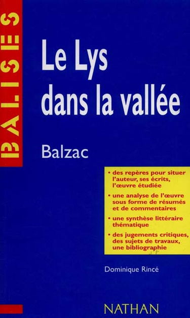 Le lys dans la vallée, Honoré de Balzac