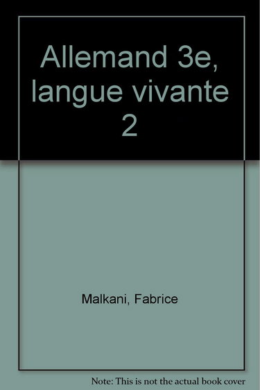 Allemand 3e, langue vivante 2