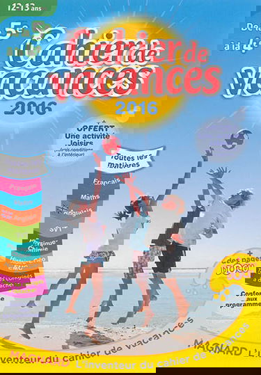 Cahier de vacances de la 5e à la 4e, 12-13 ans