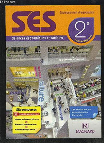 SES SCIENCES ECONOMIQUES ET SOCIALES- 2nde - ENSEIGNEMENT D EXPLORATION- PROGRAMME 2010- SPECIMEN ENSEIGNANT