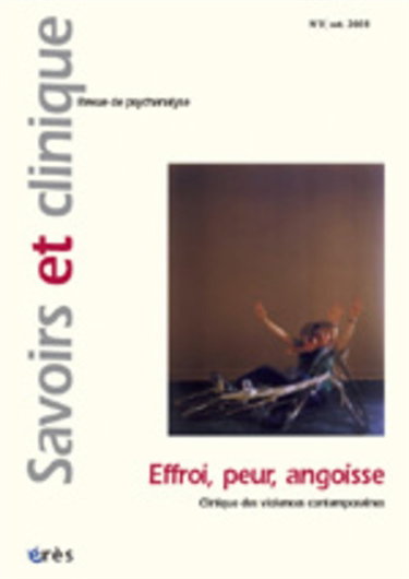 Couverture de Savoirs et clinique, n° 3. Effroi, peur, angoisse : clinique des violences contemporaines par Collectif