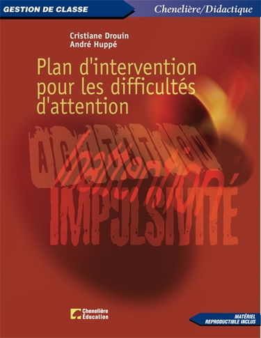 Plan d'intervention pour les difficultés d'attention
