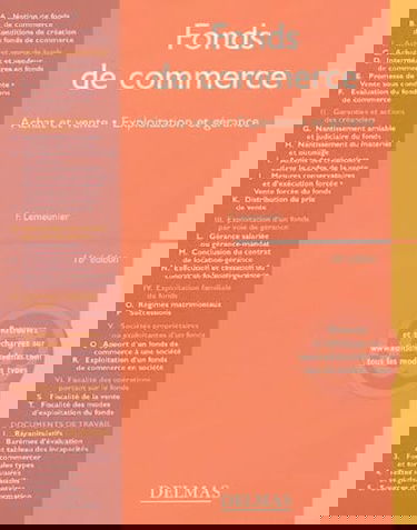 Fonds de commerce : exploitation et gérance