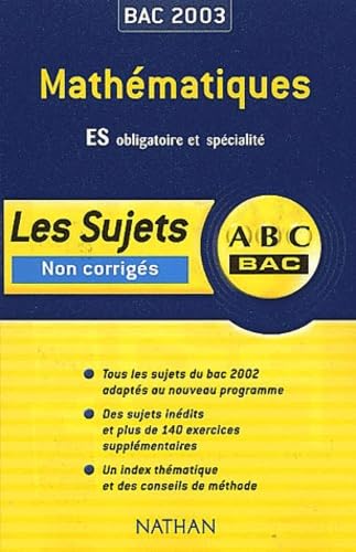 ABC Bac : Mathématiques, Bac ES