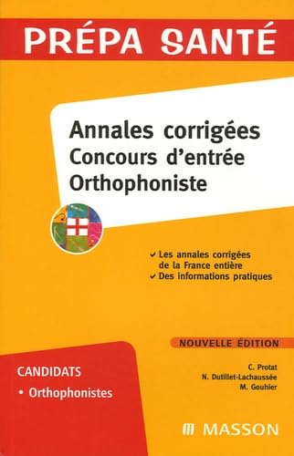 Annales corrigées, concours d'entrée orthophoniste