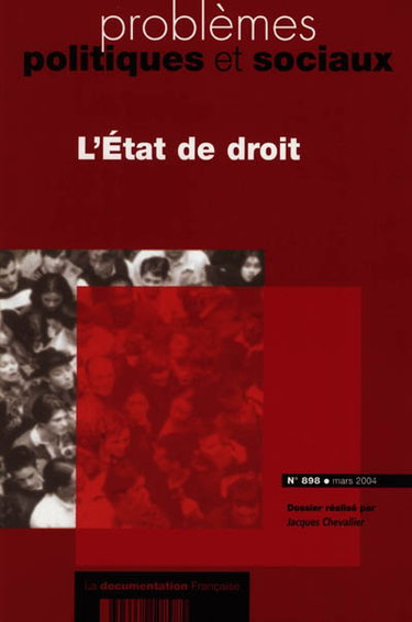 Couverture de Problèmes politiques et sociaux, n° 898. L'Etat de droit par Jacques Chevallier