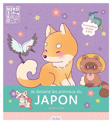 Couverture de Niko-niko : je dessine les animaux du Japon : 20 modèles en pas à pas