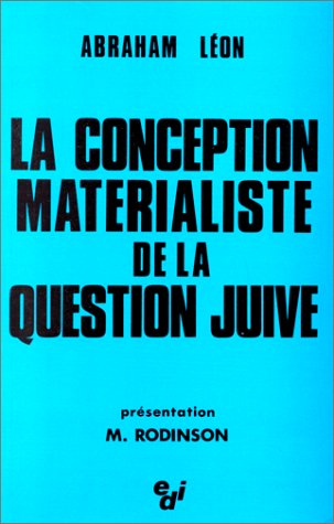Couverture de La Conception matérialiste de la question juive