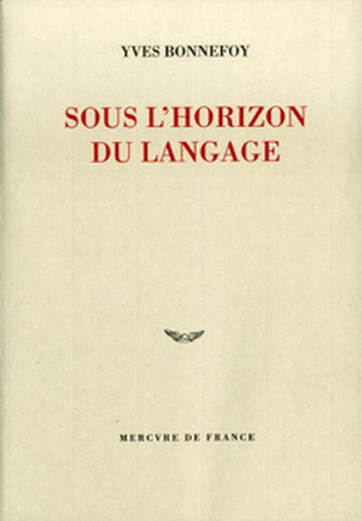 Sous l'horizon du langage