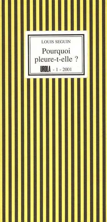Couverture de Pourquoi pleure-t-elle ?