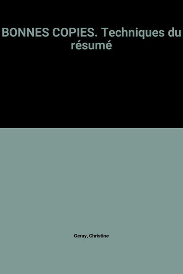 Français, technique du résumé et de la discussion