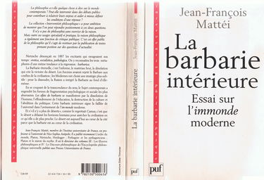 La Barbarie intérieure - Essai sur l'immonde moderne