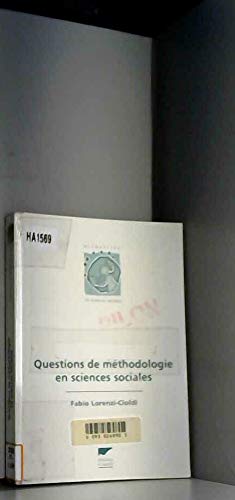 Questions de méthodologie en sciences sociales