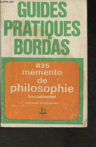 Mémento de philosophie du baccalauréat