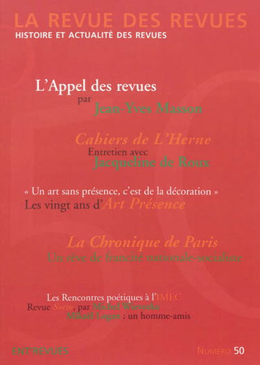 Revue des revues (La), n° 50