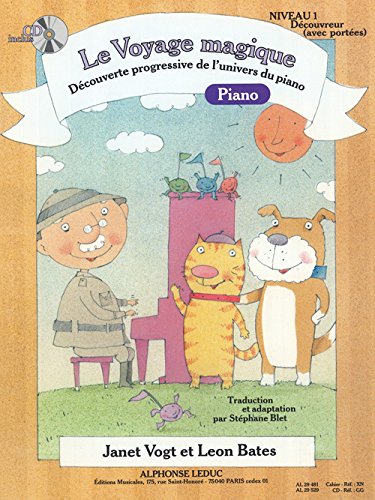 Couverture de JANET VOGT : LE VOYAGE MAGIQUE - NIVEAU 1 DECOUVREUR - CAHIER 1 PIANO (AVEC PORTEES) - RECUEIL + CD