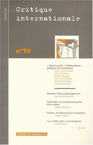 Critique internationale nø10 janvier 2001