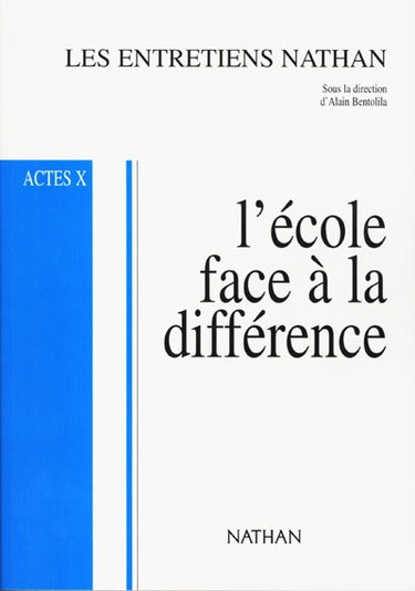 Couverture de L'école face à la différence