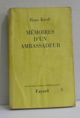 Couverture de Memoires d'un ambassadeur