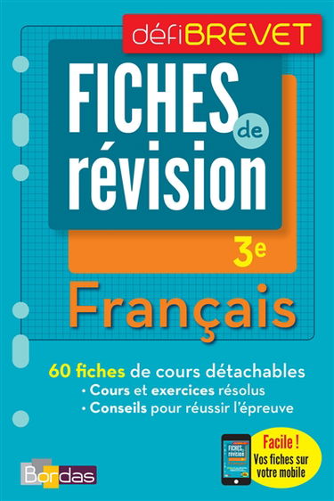 Français, 3e : fiches de révision