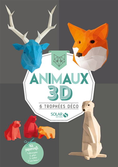 Couverture de Animaux 3D : 6 trophées déco