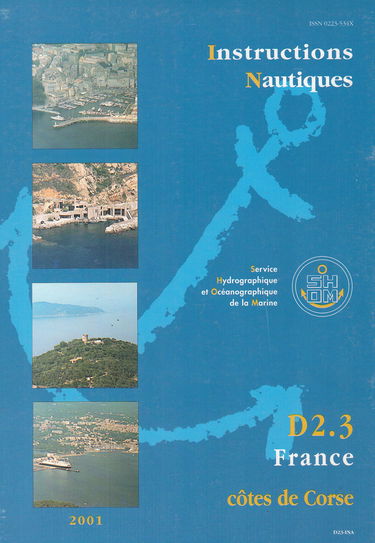 Carte marine : Instructions nautiques, côtes Corse
