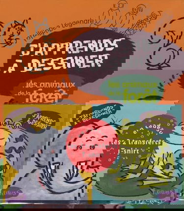 j'apprends à dessiner Les animaux de la foret + 2 transferts à T-Shirt en cadeau