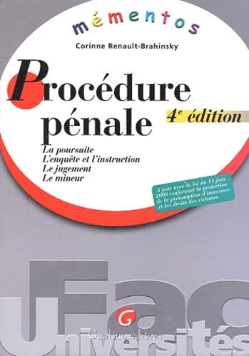 Procedure Penale. 4eme Edition