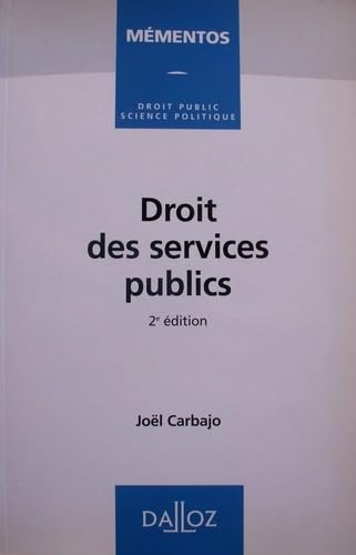 Couverture de Droit des services publics
